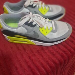 Nike Women's Gray and Bright Yellow Sneakers